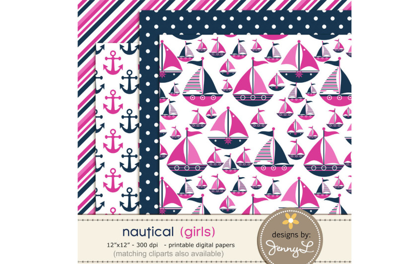nautical-girl-digital-papers