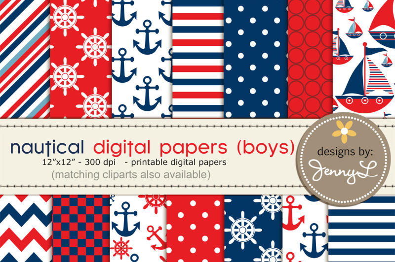 nautical-boy-digital-papers