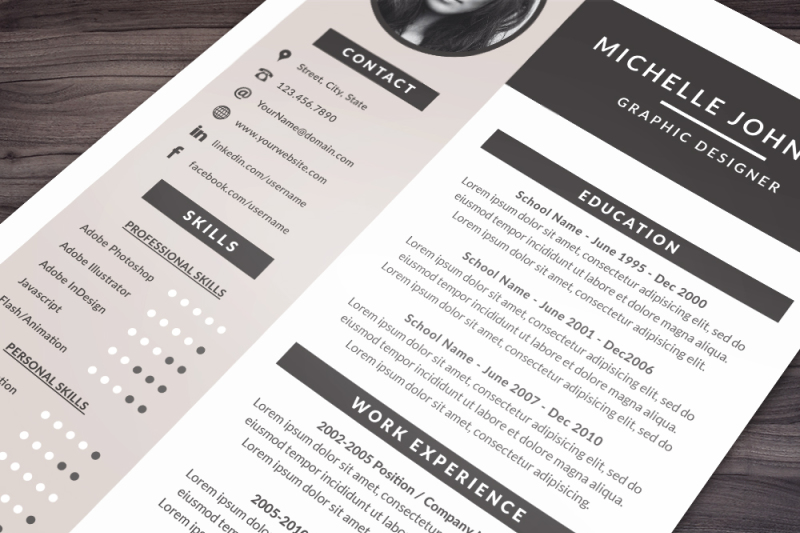 resume-template-for-photoshop