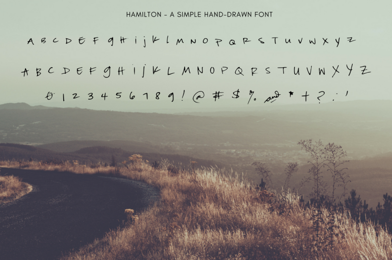 hamilton-hand-drawn-uppercase-font