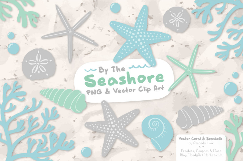 seashore-shells-and-coral-clipart-in-blue-and-mint
