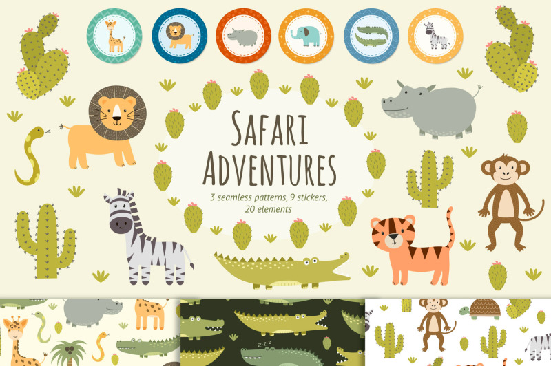 safari-adventures-patterns-amp-stickers