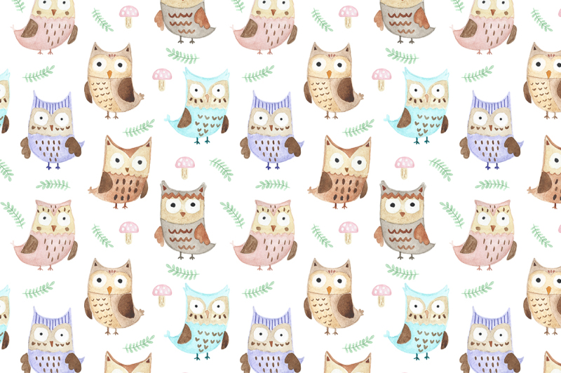 watercolor-owls-patterns-and-cards