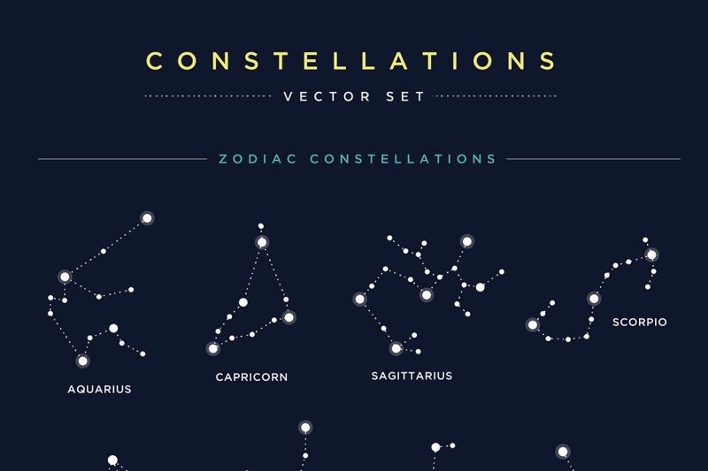 Constellations Vector Set By Skybox Creative Thehungryjpeg Com