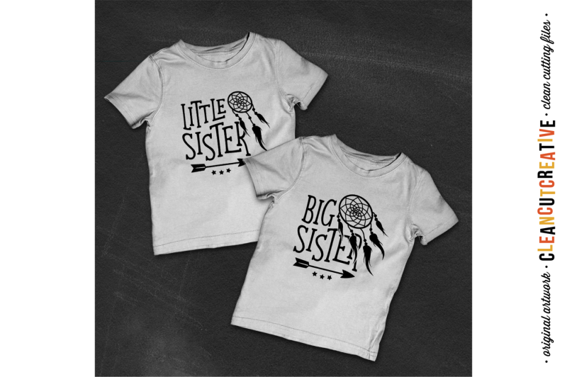 svg-big-sister-cutfile-design-with-dreamcatcher-and-arrow-svg-dxf-eps-png-cricut-and-silhouette-clean-cutting-files