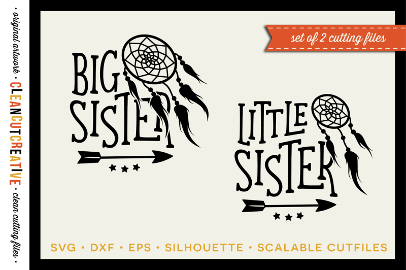 svg-big-sister-little-sister-designs-with-dreamcatcher-and-arrow-set-discount-svg-dxf-eps-png-cricut-and-silhouette-clean-cutting-files