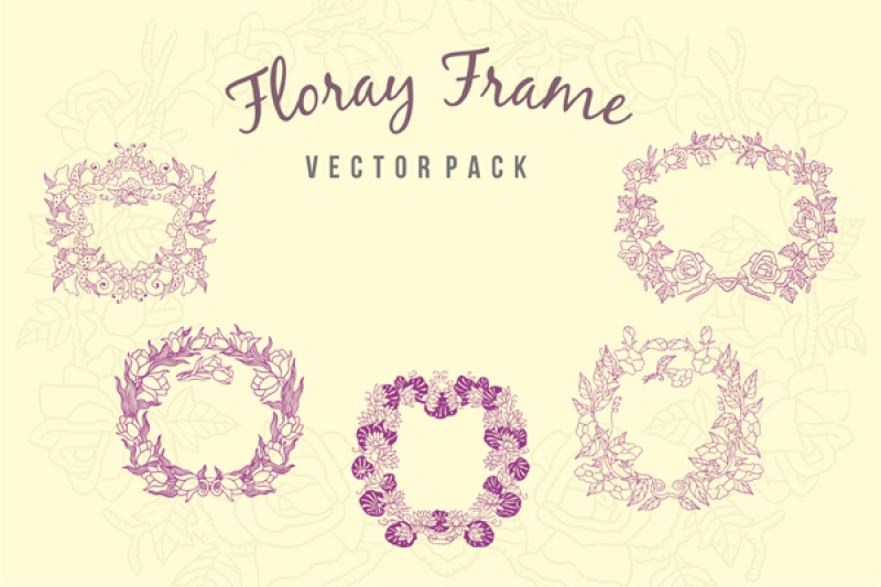 5-floray-frame-vector-pack