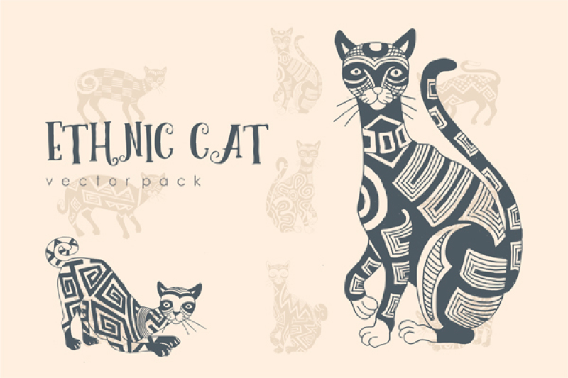 9-ethnic-cat-vector-pack