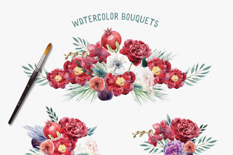 watercolor-floral-and-fruity-delight