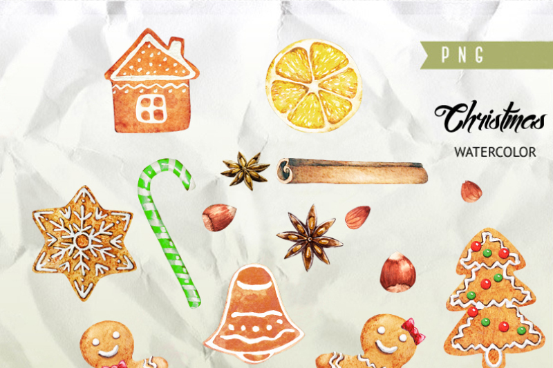 watercolor-christmas-gingerbreads-candy-canes-cookies
