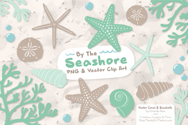 seashore-shells-and-coral-clipart-in-mint