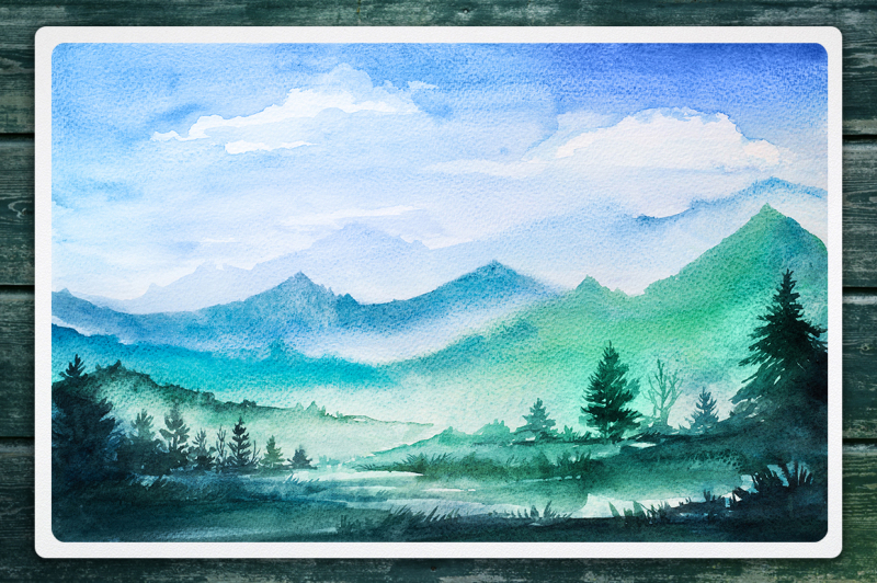 watercolor-vector-landscapes-set-2