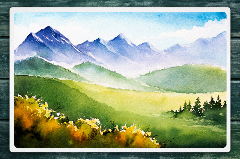 watercolor-vector-landscapes-set-2