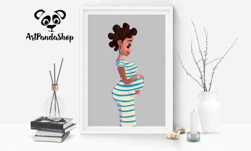 african-american-art-pregnant-lady
