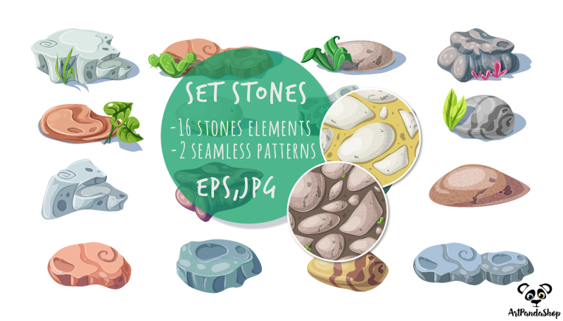 set-stones-nature-rocks-boulders-vector-object-and-seamless-patterns