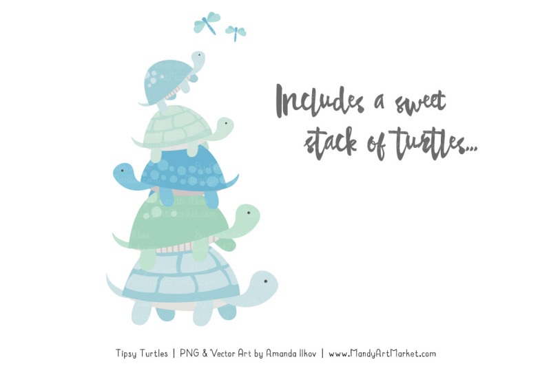 sweet-stacks-tipsy-turtles-stack-clipart-in-blue-and-mint