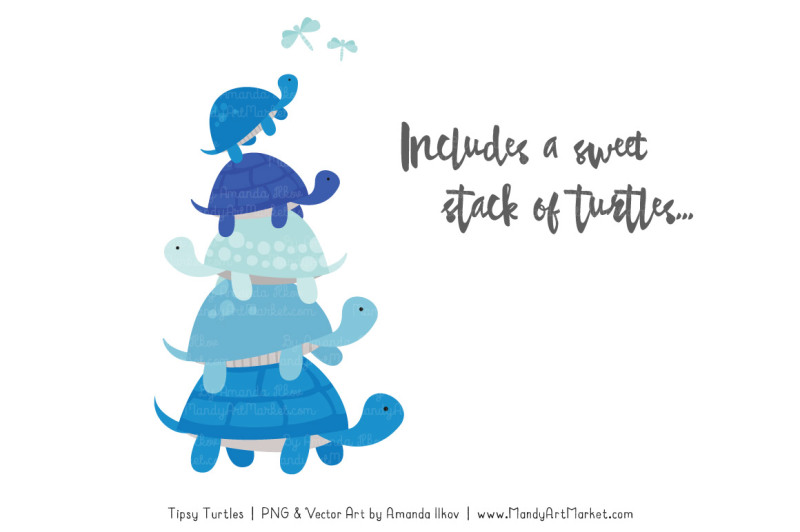 sweet-stacks-tipsy-turtles-stack-clipart-in-blue