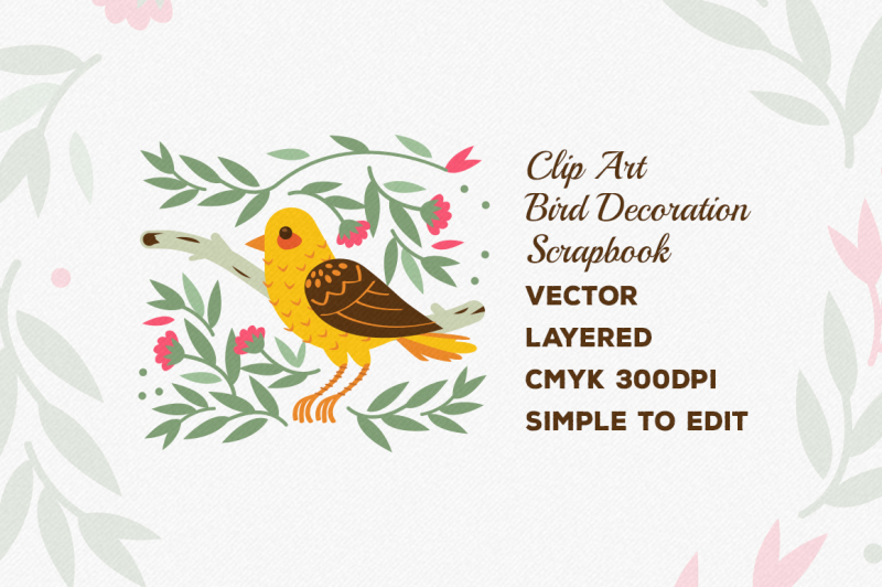 birds-and-flowers-vector-decorations