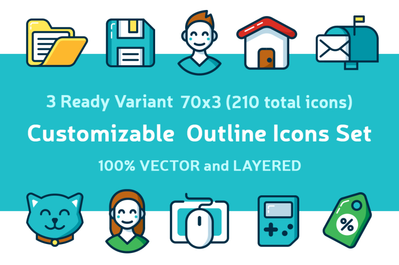 customizable-outline-icons-set