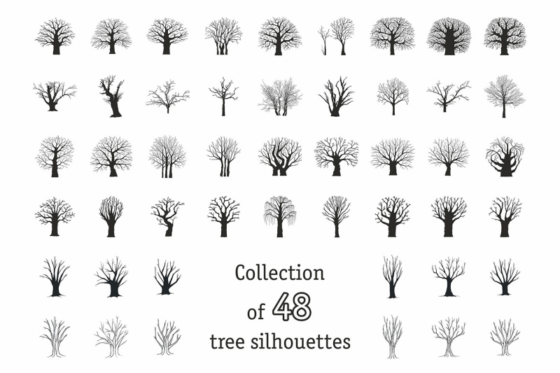 collection-of-48-tree-silhouettes