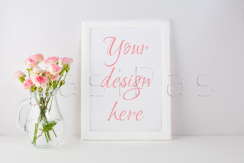 frame-mockup-with-pink-roses