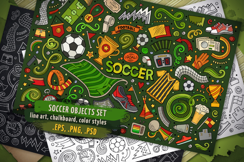soccer-objects-amp-elements-set