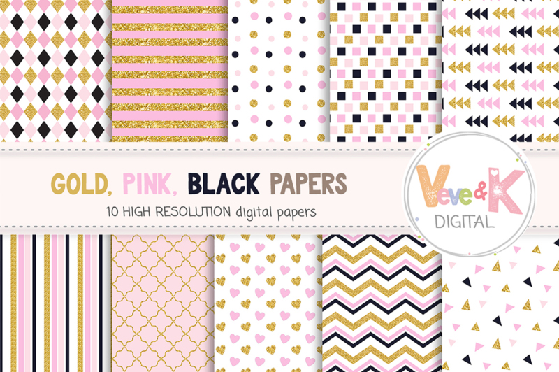 gold-glitter-and-pink-digital-papers-gold-glitter-papers