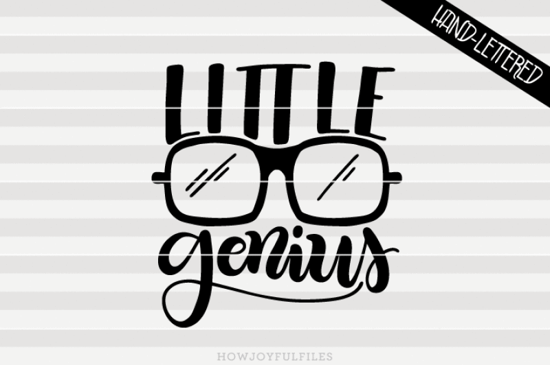 little-genius-new-baby-hand-drawn-lettered-cut-file