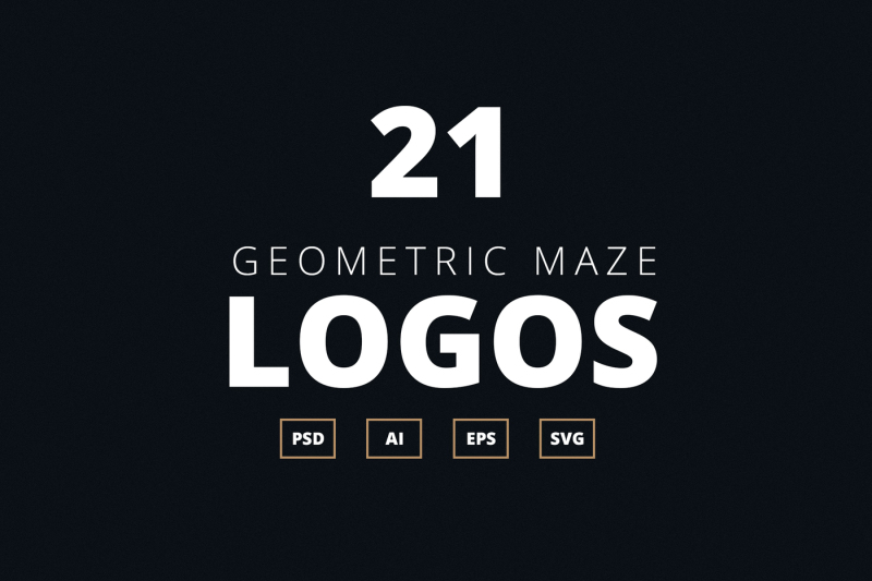geometric-maze-logos-templates