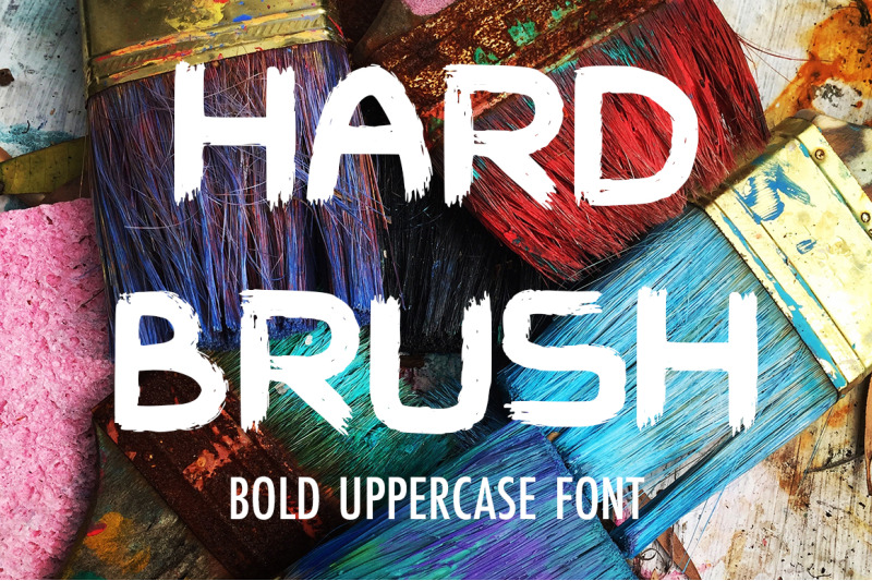 nbsp-hard-brush-bold-uppercase-font