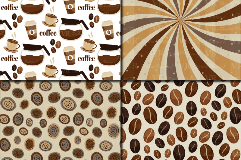 coffee-digital-paper-pack-coffee-beans-pattern-coffee-backgrounds