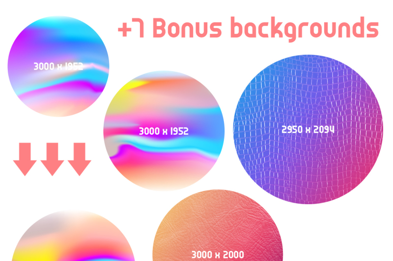 realistic-holographic-stickers-patterns-set