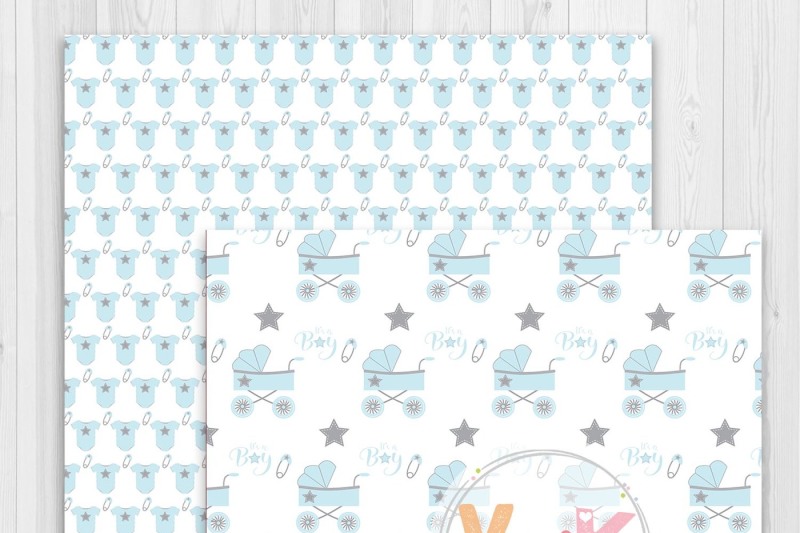 baby-blue-clipart-and-digital-papers-set-baby-digital-papers