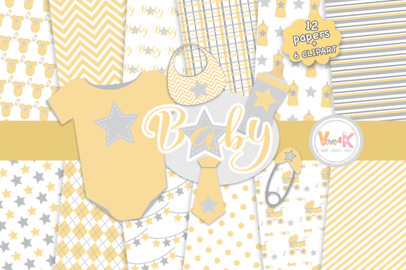 neutral-baby-items-clipart-yellow-baby-graphics