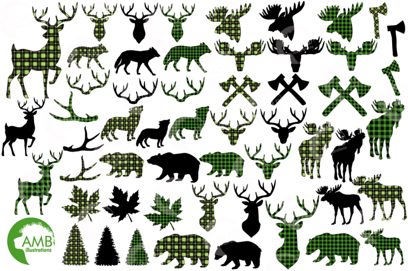 green-lumberjack-elements-cliparts-graphics-illustrations-amb-2360