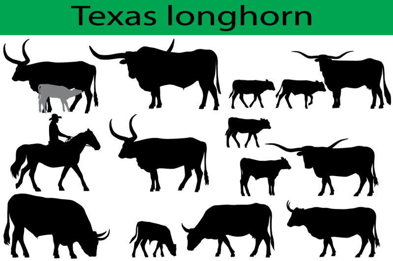 texas-longhorn-cattle-silhouettes