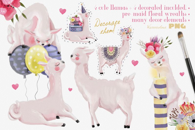 floral-birthday-llamas