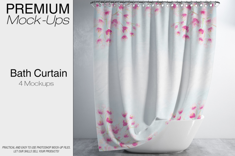 Download Shower Curtain Mockup Pack By Mockups | TheHungryJPEG.com