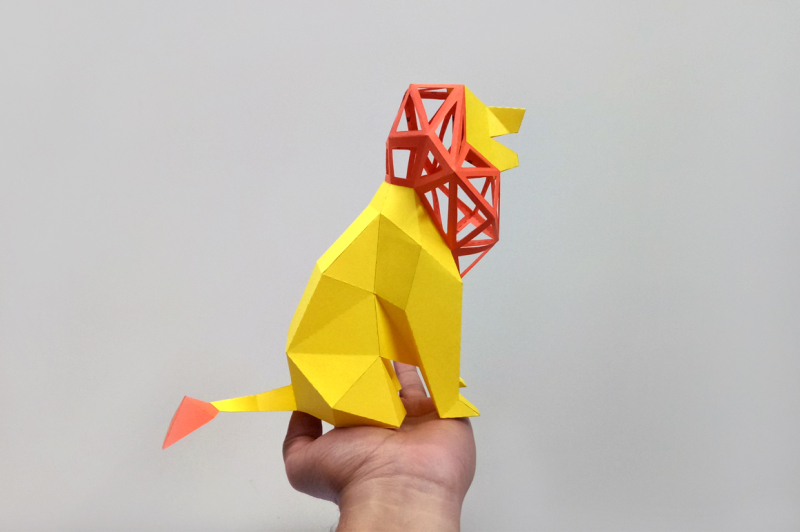 diy-lion-scupture-3d-papercraft