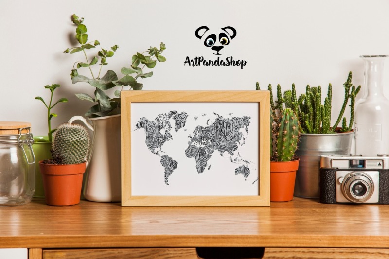 world-map-silhouette-rustic-wood-print