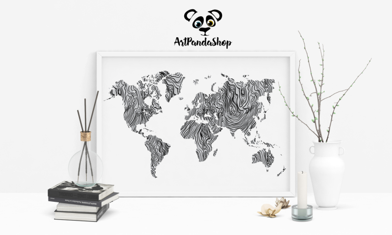 world-map-silhouette-rustic-wood-print