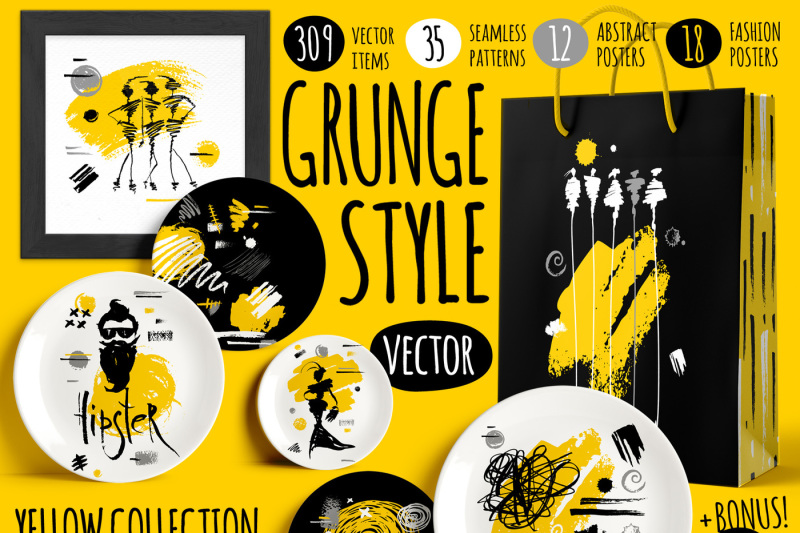 grunge-style-yellow-collection