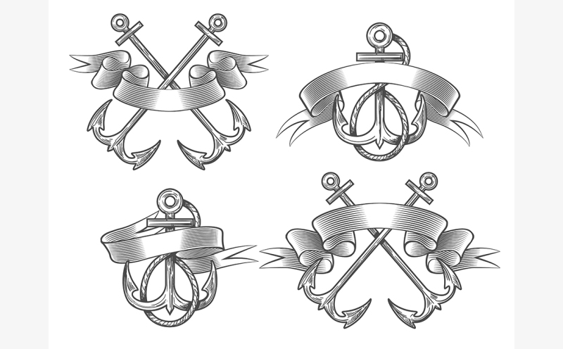 anchor-with-ribbon-set