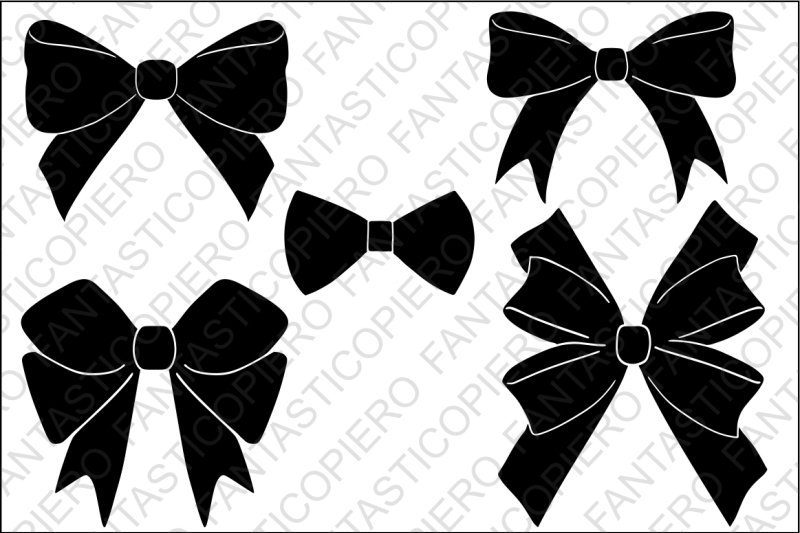 Download Bows SVG files for Silhouette Cameo and Cricut. By FantasticoPiero | TheHungryJPEG.com