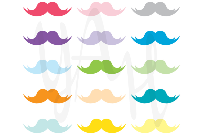 rainbow-mustaches-clip-art