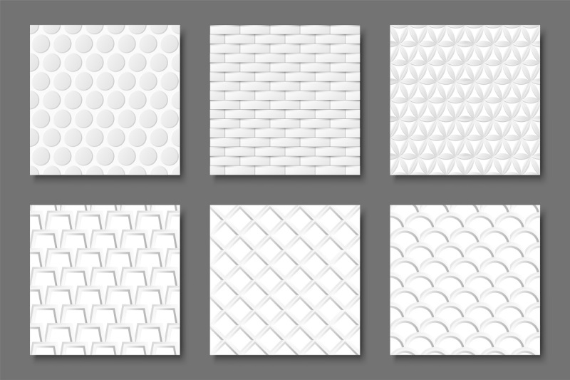 seamless-white-geometric-textures