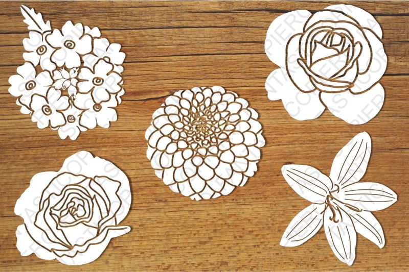 Download Flowers SVG files for Silhouette Cameo and Cricut. By ...