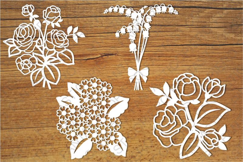 Download Flowers SVG files for Silhouette Cameo and Cricut. By FantasticoPiero | TheHungryJPEG.com