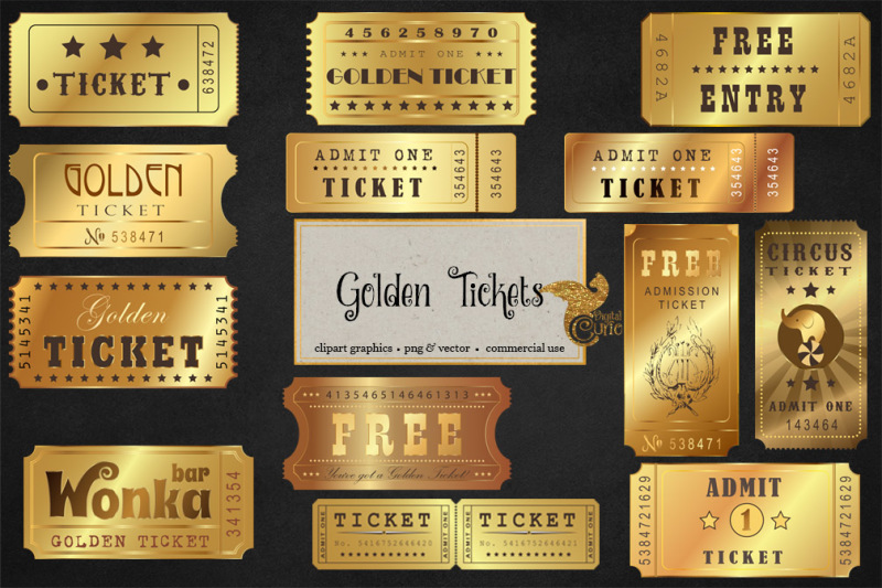 golden-tickets-vector-clipart