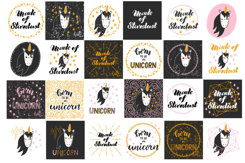 unicorn-clip-art-and-lettering-set
